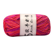Rainbow Soft Cotton Yarn, Recycled Cotton & Polyester, Compatible with DIY Knitting, Crochet, Dolls, Blankets, Pillows