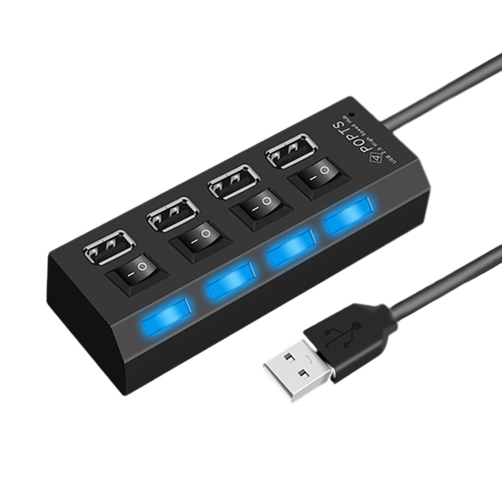 Kiplyki Usb Hub 2.0 4 Port Multiple Expander With Multi Usb Splitter Hub Use Power Adapter Computer Accessorie 9389440649545