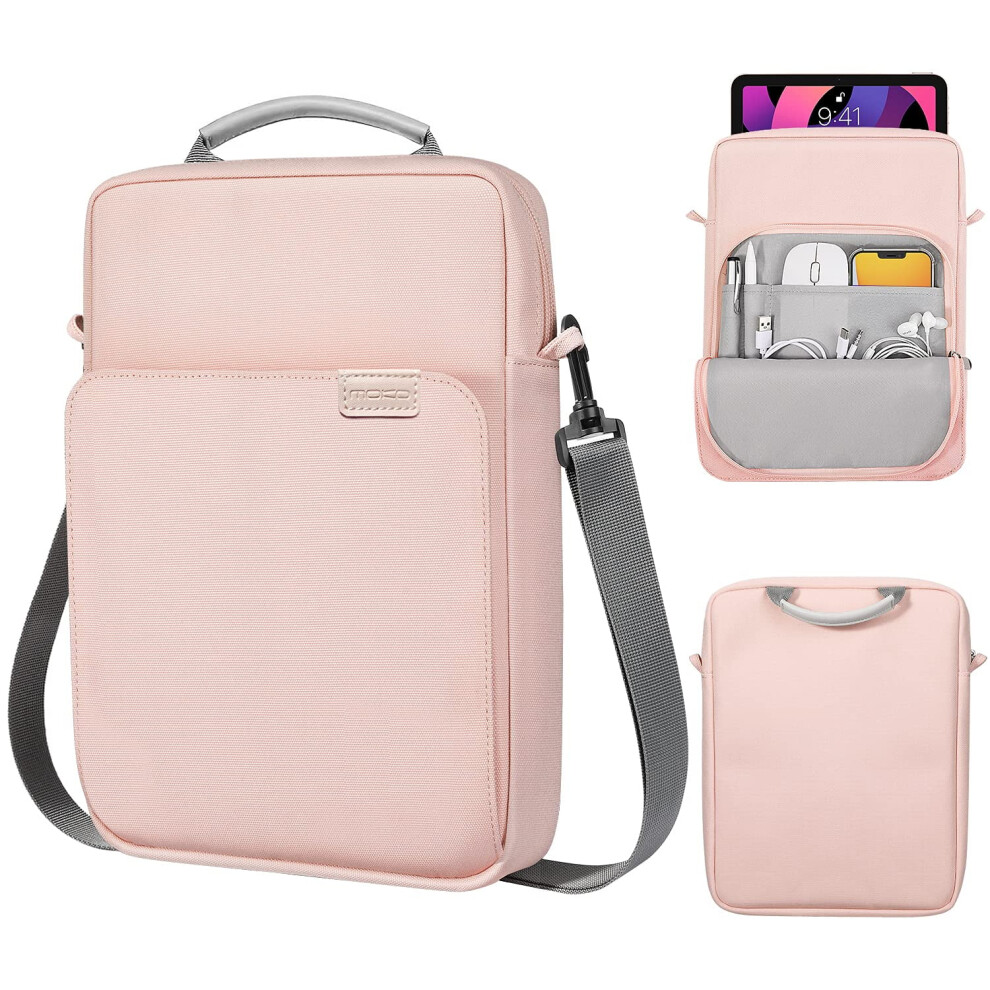 Laptop Case Carrying Case With Shoulder Strap & Handle, Compartments Protective Case For 13.3-14 Inch Laptop, Pink 9389440649729