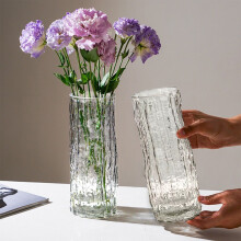 Txmfgh Glacier Cup Vase Decorative Vase Home Vase Courtyard Decorative Vase Fashionable Beautiful Vase (Clear, Gray, Brown)