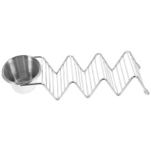 Leifggao Taco Holder with Salad Cup Stainless Steel Taco Holder Taco Stand Metal Chicken Roll Stand