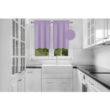 2 Pcs R16 Lilac Solid Color Tier Panels Rod Pocket Window Curtain for Kitchen, Bathroom, Nursery 30" W x 24" L Each