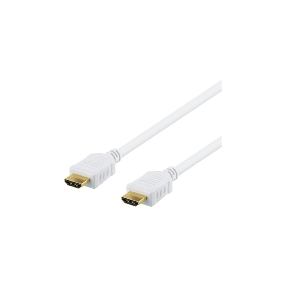 Deltaco High-Speed Hdmi Cable, 10M, Ethernet, 4K Uhd, White 9110895376256