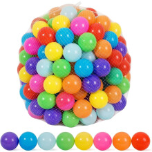 50 Ball Pit Balls, Colorful Plastic Balls for Ball Pit for Kids, Reusable Ballpit Balls with Storage Bag for Indoors and Outdoors Activities