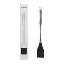 Silicone and Stainless Steel Basting Brush Heat Resistant Long Handle for Grilling Baking Cake