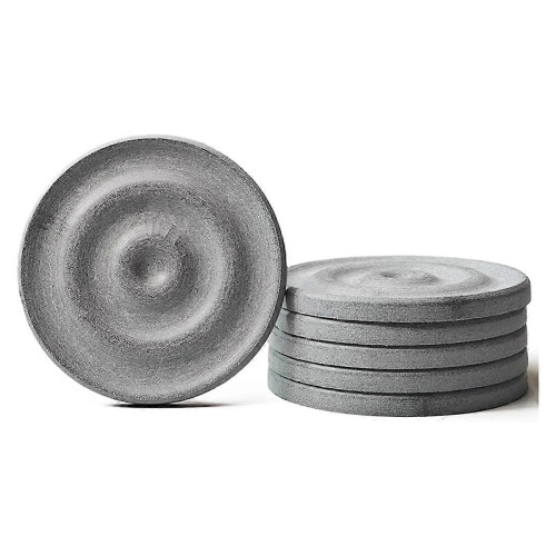 6 PCS Instant Dry Stone Coasters, Natural Diatomaceous Earth Table Coasters for Drinks, Drying Stone