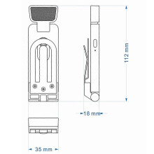 Mini lámpara de lectura multifuncional de 500 mAh con carga, ideal para estudiantes, dormitorios y como luz nocturna portátil con clip.
