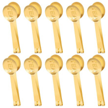 10Pack Tea Bag Squeezer Tongs Sturdy Tea Filter Spoon Safe Strainer Tongs Holder Easy to Use Metal S