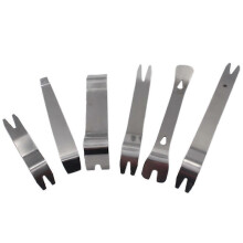 6 Pcs Set Silver Stainless Steel Car Radio Removal Tool Car Door Clip Panel o Stereo Dismantle P