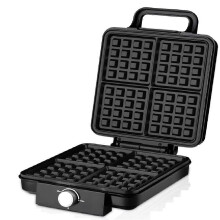 Wafelijzer voor 4 sneetjes, 1500W, dubbele verwarming, antiaanbaklaag, eiercake oven, pannenkoeken, eierwafels, cake machine Tem