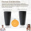 Conjunto de 2 vasos redondos de 33 cm (13 polegadas) na cor laranja, com furos de drenagem para plantas. 5
