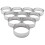 10 Pack Stainless Steel Tart Ring, Heat- Perforated Cake Mousse Ring, Round Ring Baking Tools 4