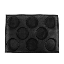 8 Holes Hamburger Bun Pans for Baking Mesh Silicone Bread Pans for Baking Non Stick Perforated Bakin
