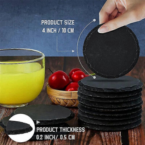 Beverage Coaster, 4Inch Round Bulk Coaster Set with Scratch Bottom for Bar Kitchen Families 2