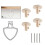 Set di 4 supporti per impastatrice, organizer da cucina con accessori per impastatrice a vite. 5