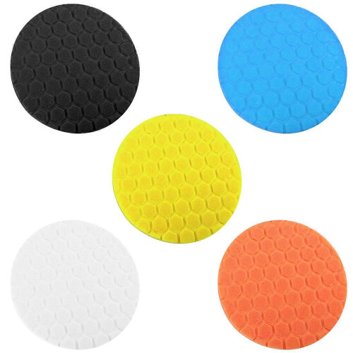 Conjunto de 5 discos de polimento Hex Logic de 150 mm (6 polegadas) para polidora de carros. 1