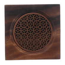 Walnut Wood Tea Serving Tray Square Wooden Teapot Holder Protects Table Easy to Clean
