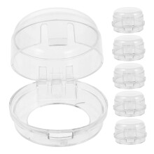 Gas Stove Knob Covers 6pcs Childproof Safety Protectors with Easy Adhesive Installation for Kitchen