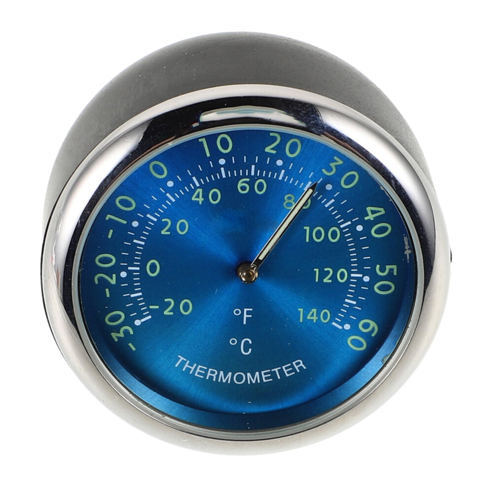 Car Dashboard Thermometer Clock With Quartz Movement And Luminous Display For Accurate Time And Temperature Blue 9113335129139