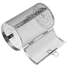 Rotisserie Grill Basket Stainless Steel 360 Even Heating for Vegetables Meat Air Fryer Oven