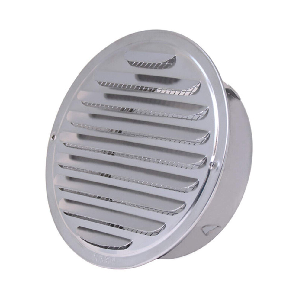Stainless Steel Exterior Wall Air Vent Cover 120Mm Round Duct Grille Rustresistant Insect Screen 9113335129238