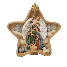 European Holiday Decoration Home Table Decoration Five-Pointed Star Manger Birth Window Decoration