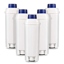 5x Kaffeemaschinenfilter als Ersatz für Filter DLSC002, Wasserfilterkartuschen mit Aktivkohle-Enthärter