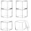 4 Pack Small Clear Acrylic Plastic Square Cube 2