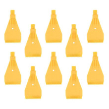 Bocal de jato de ar plano com rosca de 1/4", 1 furo, amarelo, pacote com 10 unidades.