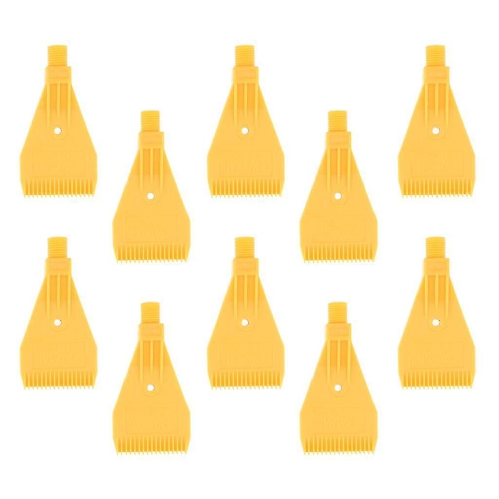 1/4" Thread Size, Flat Wind Jet Air Blowing Nozzle Spray 1-Hole Yellow X10 8188503141764