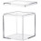 4 Pack Small Clear Acrylic Plastic Square Cube 3