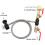 Adaptador de recarga de CO2 W21.8 para encher o cilindro do tanque da máquina de água com gás (24 polegadas com 4