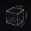 4 Pack Small Clear Acrylic Plastic Square Cube 4