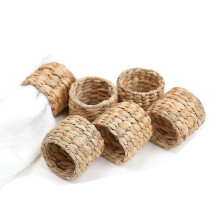 Conjunto de 6 Porta-Guardanapos Rústicos em Jacinto-d'água - Ideais para Festas de Aniversário