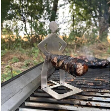 Draagbaar barbecuerooster voor hotdogs, roestvrijstalen grill, worsthouder, ovenrooster voor buiten