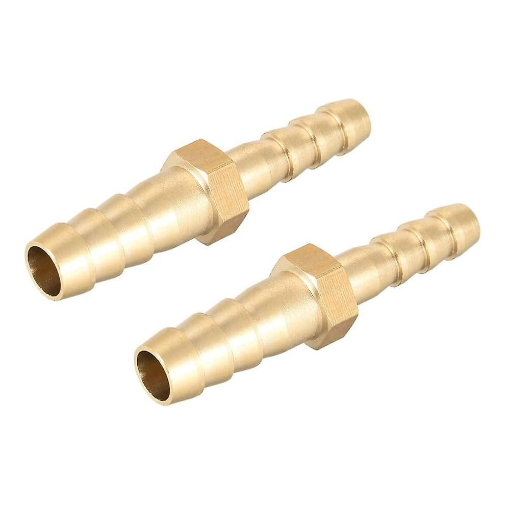 Straight Brass Barb Fitting Reducer, Fit Hose Id 8Mm To 6Mm 2Pcs 8673530164751