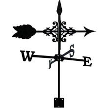 Cata-vento de metal com ornamento de flecha, cata-vento de jardim em forma de H, cata-vento profissional Hh002