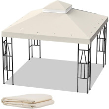 Big Lighting Deals - Cobertura de substituição para gazebo 300*300 com dois níveis e proteção superior para pátio.