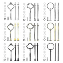 Kit de 9 accessoires pour présentoir à gâteaux à étages, compatible avec présentoir à gâteaux à 3 étages.