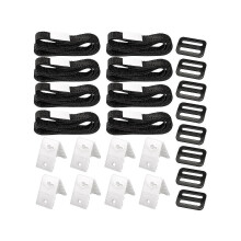 Kit com 24 peças de cintas de fixação para enrolador de cobertura de piscina, fita de nylon universal para cobertura solar.