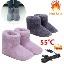 Scarpe invernali riscaldate elettricamente con USB, comode e morbide, ideali per uomo e donna, con funzione scaldapiedi.