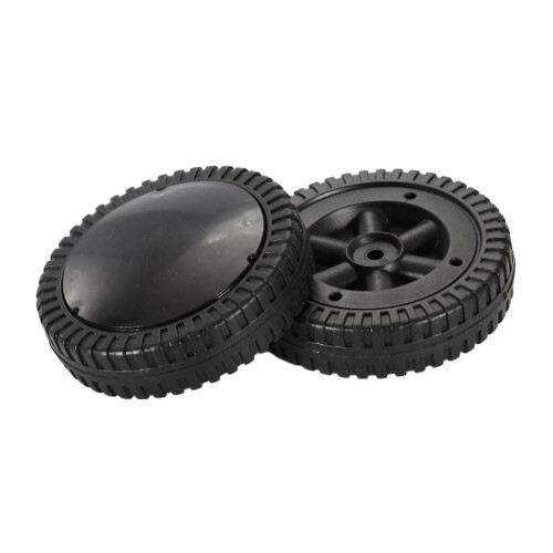 Conjunto de 2 Rodas para Churrasqueira com Rolamento Suave, Pneus Pretos de 6 Polegadas para Churrasqueiras