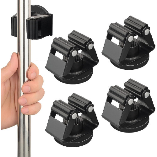 4 supporti magnetici per scope e mop, supporto magnetico resistente per strumenti di pulizia, supporto per mop da parete