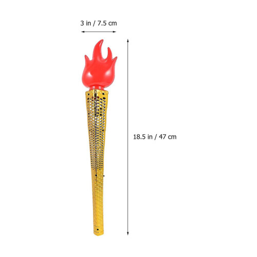 Inflatables Fun Torch Toy Decorative Flame Torch Simulation Fire Flame Plas- Tic Torches Toy-hao 2