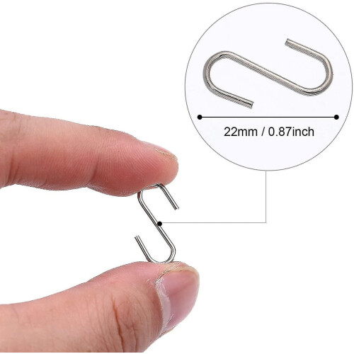 150 mini crochets en S, connecteurs métalliques, cintres en forme de S 1