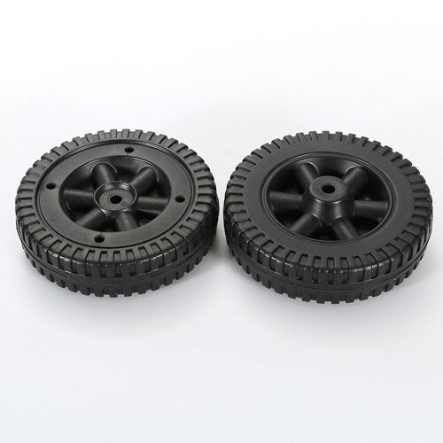 Conjunto de 2 Rodas para Churrasqueira com Rolamento Suave, Pneus Pretos de 6 Polegadas para Churrasqueiras 2