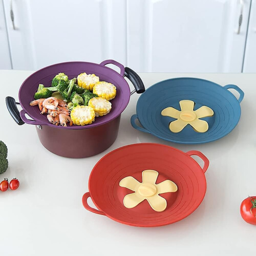 32cm Silicone Spill-proof Pot Lid, High Temperature, Splash-proof And Boiling-proof Thickened Casserole Lid 1