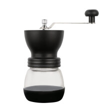 Manual Coffee Grinder with Adjustable Ceramic Burr, Hand Crank for Fresh Flavor at Home or Travel