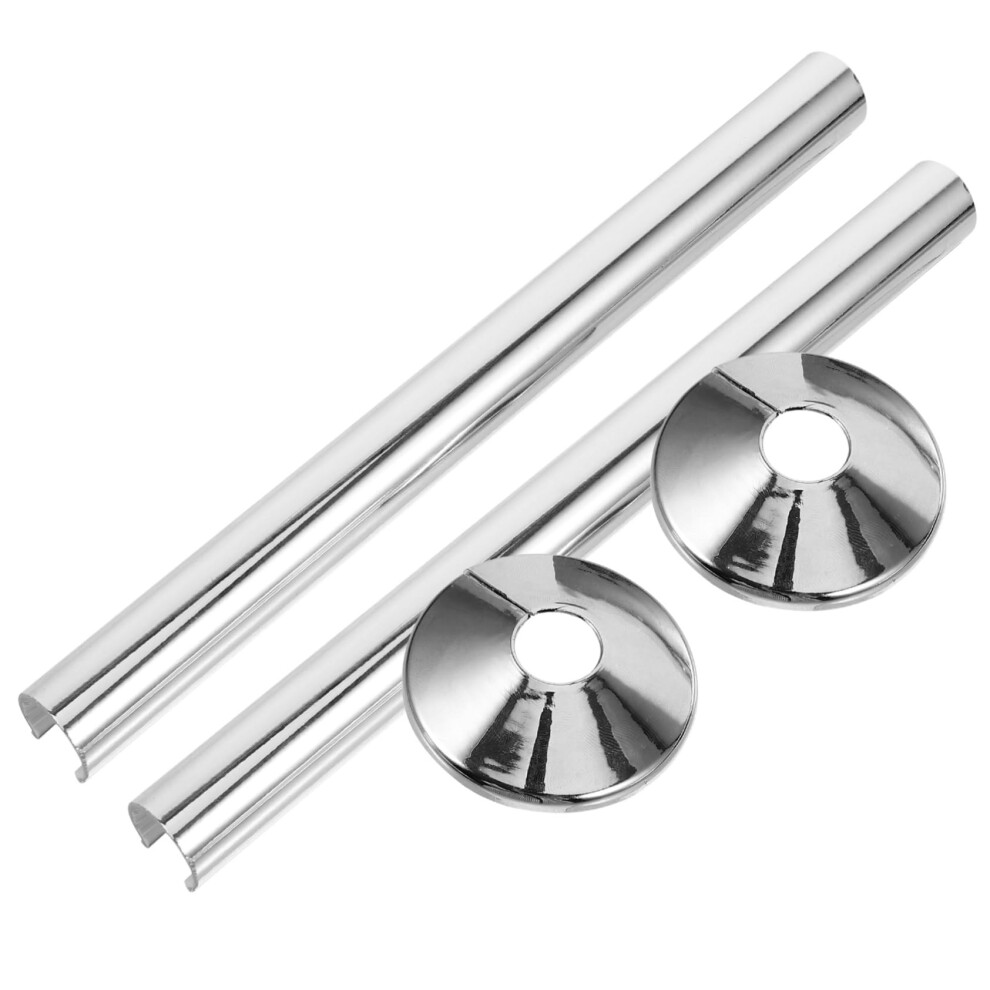 Radiator Pipe Cover And Collar Set, Easy Installation, Decorative Finish, Durable Plastic 9113335126657