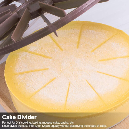 10/12 Slice Cake Divider and Slicer with Precision Portion Control for Parties, Dual Handle Grip 1